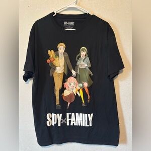 Spy X Family | Anime | Black Tee Unisex | Large